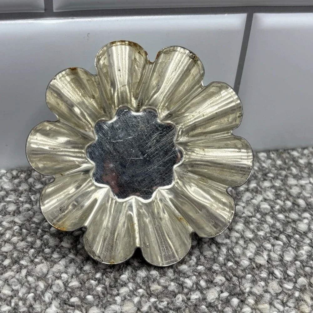 Aluminum‎ Molds VTG Scalloped Fluted Metal Tins Lot Of 9 Jello Cake